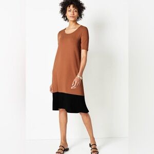 J. Jill Wearever Bordered Elliptical Dress